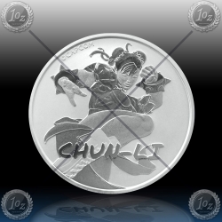 1oz TUVALU $1 Dollar 2022 (STREET FIGHTER - CHUN LI) BU